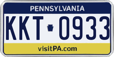 PA license plate KKT0933