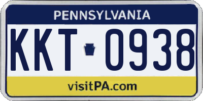 PA license plate KKT0938
