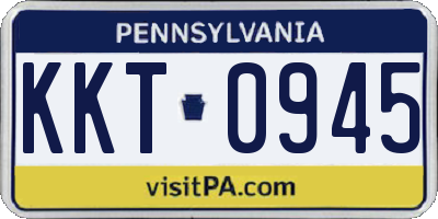 PA license plate KKT0945