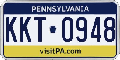 PA license plate KKT0948
