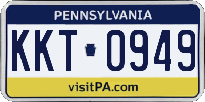 PA license plate KKT0949