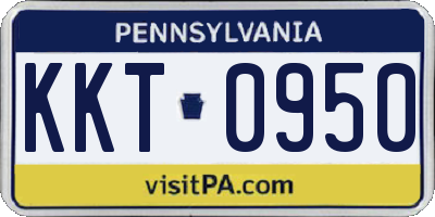 PA license plate KKT0950
