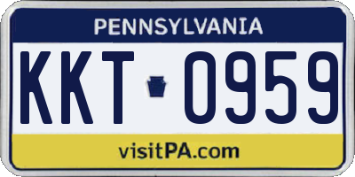 PA license plate KKT0959