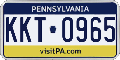 PA license plate KKT0965
