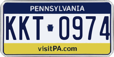 PA license plate KKT0974