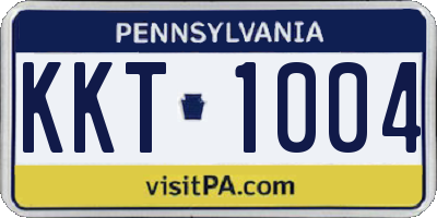 PA license plate KKT1004