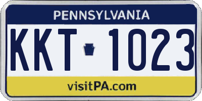 PA license plate KKT1023