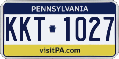 PA license plate KKT1027