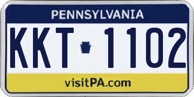 PA license plate KKT1102