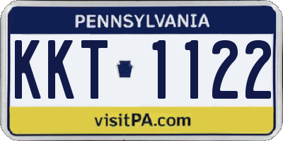 PA license plate KKT1122