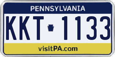 PA license plate KKT1133