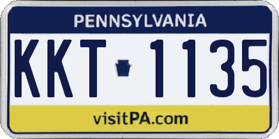 PA license plate KKT1135