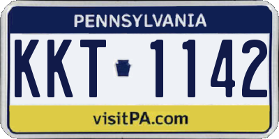 PA license plate KKT1142