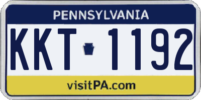 PA license plate KKT1192