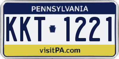 PA license plate KKT1221