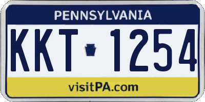PA license plate KKT1254