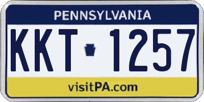 PA license plate KKT1257