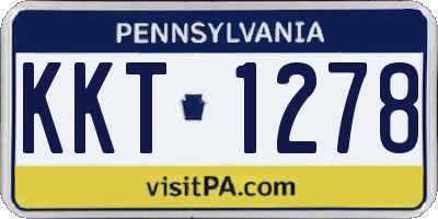 PA license plate KKT1278