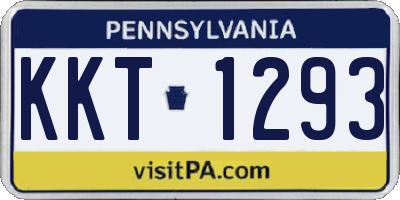 PA license plate KKT1293