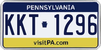 PA license plate KKT1296