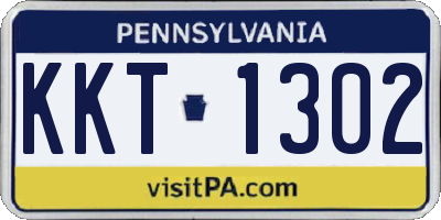 PA license plate KKT1302