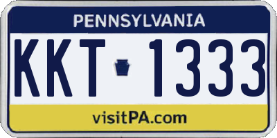 PA license plate KKT1333