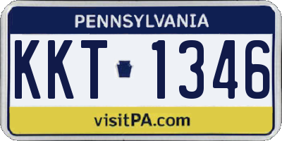 PA license plate KKT1346
