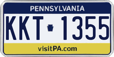 PA license plate KKT1355