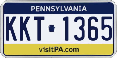 PA license plate KKT1365