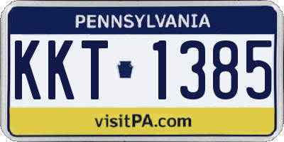 PA license plate KKT1385