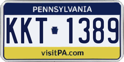 PA license plate KKT1389