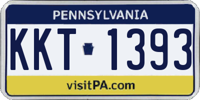 PA license plate KKT1393