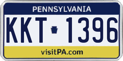 PA license plate KKT1396