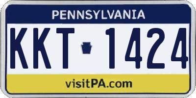 PA license plate KKT1424