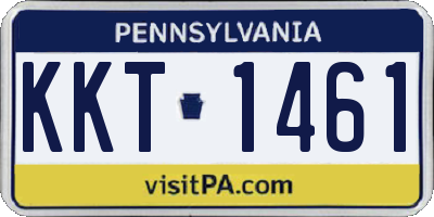 PA license plate KKT1461