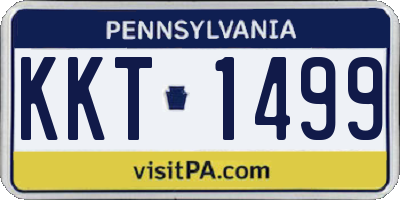 PA license plate KKT1499