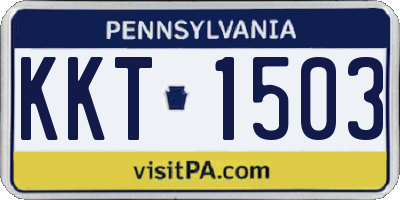 PA license plate KKT1503
