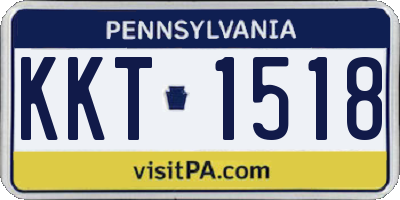 PA license plate KKT1518