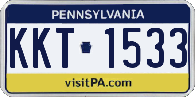 PA license plate KKT1533
