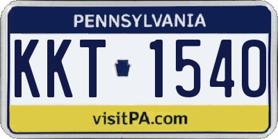PA license plate KKT1540