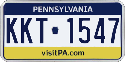 PA license plate KKT1547