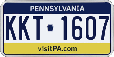 PA license plate KKT1607