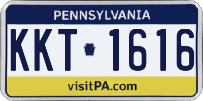 PA license plate KKT1616