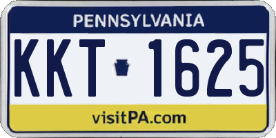 PA license plate KKT1625