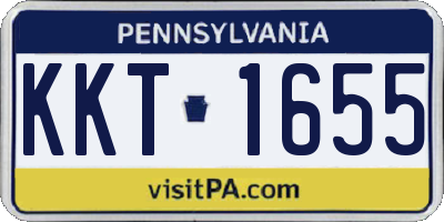 PA license plate KKT1655