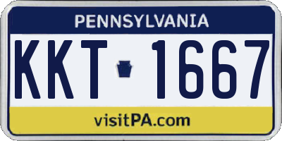 PA license plate KKT1667