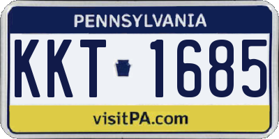 PA license plate KKT1685