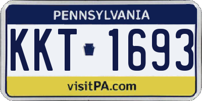 PA license plate KKT1693