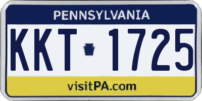 PA license plate KKT1725
