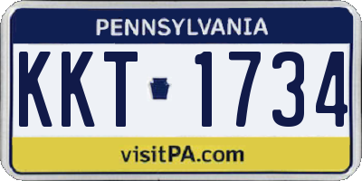PA license plate KKT1734